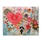 Stupell Industries Playful Heart & Flowers Canvas Wall Art Design by LSR Design Studio